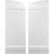 Ekena Millwork Americraft 6-Board (2 Batten) Wood Joined Board-n-Batten Shutters w/Ellipt Top, ARW101BE621X77WHH, PR ARW101BE621X77WHH - alternate 1
